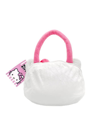 Hello Kitty Head-Shaped Plush Handbag