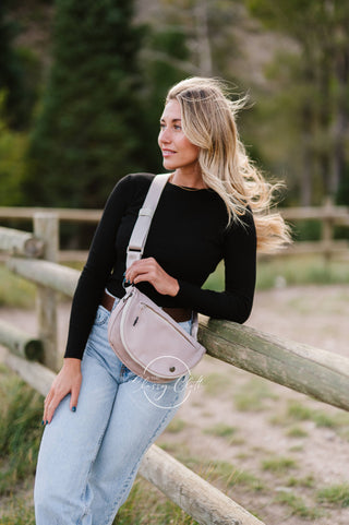 Margot Moon Belt Bag – Taupe, Black, Mocha & Blush | Nylon Crossbody