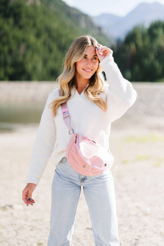Margot Moon Belt Bag – Taupe, Black, Mocha & Blush | Nylon Crossbody