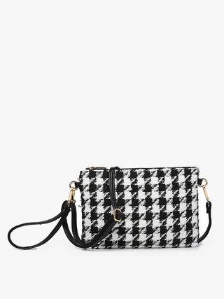 Printed Crossbody Clutch – Adjustable Straps & Vegan Leather Trim