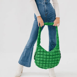 Carmen Quilted Hobo Tote Bag – Soft Quilted Shoulder Bag | 6 Colors