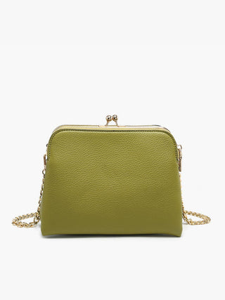 Kiva Crossbody – Vintage Kiss Lock Triple Compartment Bag