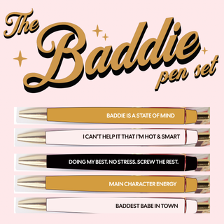 The Baddie Pen Set (funny, gift, stocking stuffer)