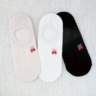 Strawberry On The Side Low Cut Socks Of 3
