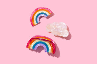 Rainbow & Cloud Claw Clip Set