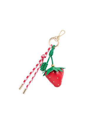 Shiraleah Strawberry Bag Charm & Key Ring – Red