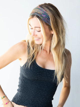 Full Boho Bandeau® Headband – Multi-Way Style - Vintage Patchwork