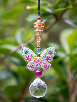 Sun Catcher Car Charm – Butterfly Heart or Angel