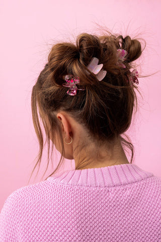 FOR FUN - Claw Hair Clip Set - Mini - Asst Pinks - 4 Pcs