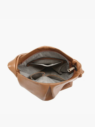 Jolene Pleated Hobo with Knotted Handle – Elegant Everyday Bag