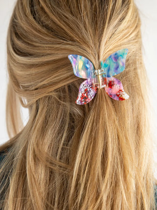 Icon Hair Claw – Dusty Butterfly Blue