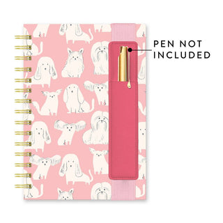 Watchdogs Oliver Notebook with Pen Pocket – Hardcover 160 Lined Pages – 5.75" x 8.25"