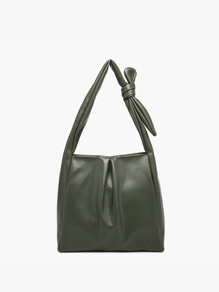 Jolene Pleated Hobo with Knotted Handle – Elegant Everyday Bag