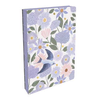 Birds & Blooms Medium Coptic-Bound Journal – 192 Lined Pages – Foil Hardcover – 6.5" x 8.625"