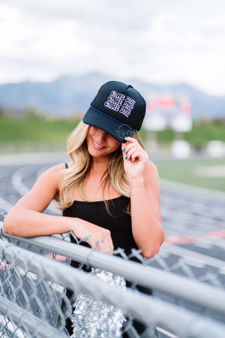 Game Day Embroidered Trucker Hat – Removable Beaded Band