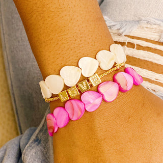 Shelly Heart Stretch Bracelet