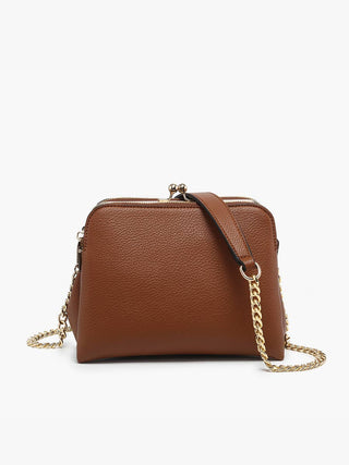 Kiva Crossbody – Vintage Kiss Lock Triple Compartment Bag