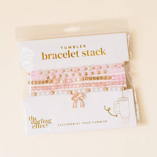 Tumbler Bracelet Stack-Coquette Charm