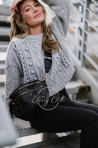 Farah Fanny Bum Bag – Black Camo