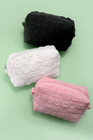 Bubble Puffer Makeup Cosmetic Pouch Bag – Quilted Travel Zipper Bag