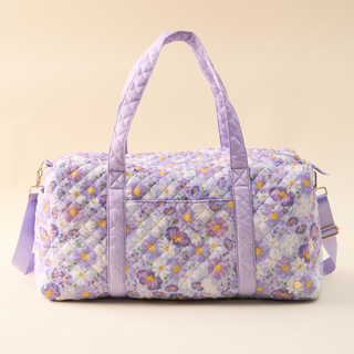 On-the-Go Quilted Weekender Bag-Bouquet Beauty Purple