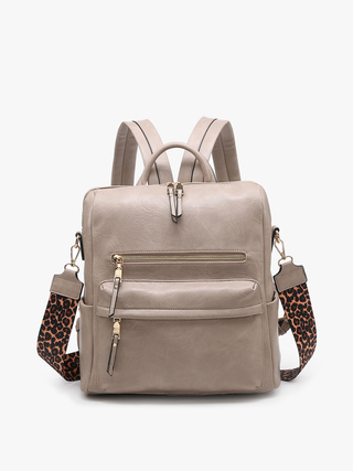 BP1993 Amelia Convertible Backpack w/ Guitar Strap: Brown