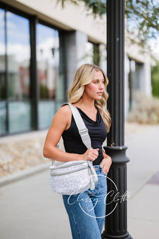 Farah Fanny Bum Bag - Grey Leopard