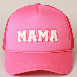 MAMA Chenille Patched Trucker Cap: LAVEN / ONE SIZE