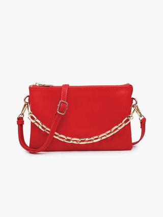 Izzy Textured Crossbody – 3-Compartment Bag with Guitar Strap & Wristlet