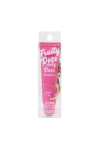 Beauty Creations Fruity Dose Lip Balm + Keychain – Hydrating Glossy Lip Balm with Jojoba & Vitamin E