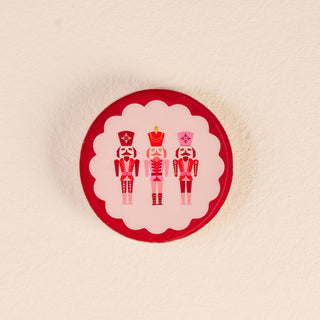 Wood Enamel Coaster-Nutcrackers