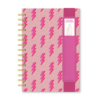 Charged Up Oliver Notebook with Pen Pocket – Hardcover 160 Lined Pages – 5.75" x 8.25"