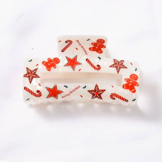 Christmas Holiday Jumbo Hair Claw Clips