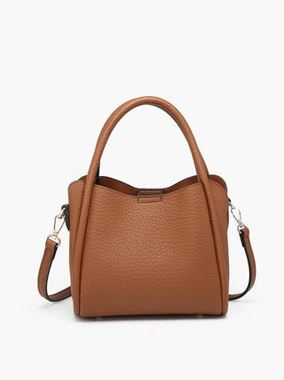 Ruby 3-Compartment Satchel – Dual Handles + Crossbody Strap