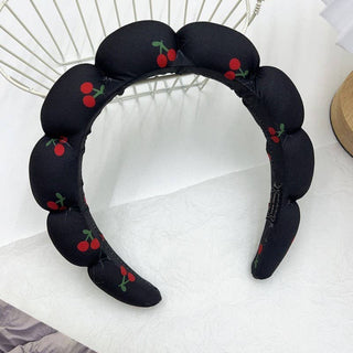 Cherry Puffed Spa Headband – Classic Soft Hair Band