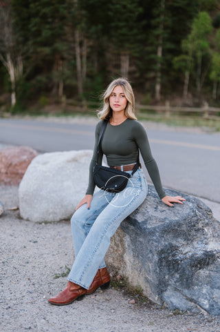 Margot Moon Belt Bag – Taupe, Black, Mocha & Blush | Nylon Crossbody