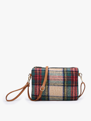 Printed Crossbody Clutch – Adjustable Straps & Vegan Leather Trim