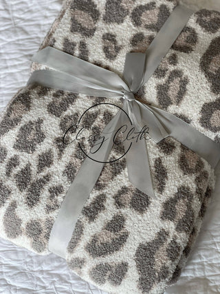 Luxe Blanket - Beige Leopard
