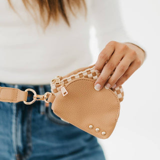 Wonderlust Woven Dual Pouch Wristlet – Checkered & Solid Colors