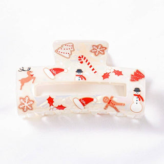 Christmas Holiday Jumbo Hair Claw Clips