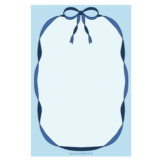 Blue Coquette Bow 4x6 Notepad