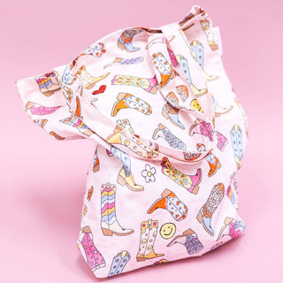 Western Cowgirl Boots Tote Bag