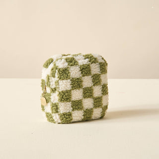 Teddy Pouch – Square Check Green | Sherpa Organizer