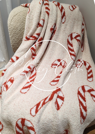 Christmas Luxe Blanket- Candy Cane