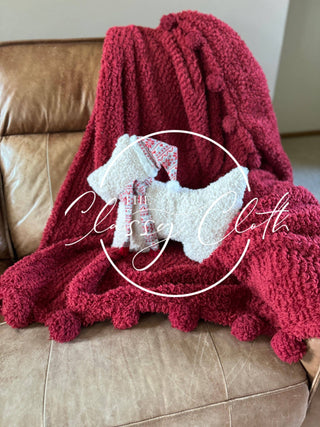 Christmas Sherpa Pillow – Gingerbread Girl, Gingerbread Man, Snowman, Candy Cane & Scotty Dog Designs