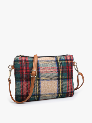 Printed Crossbody Clutch – Adjustable Straps & Vegan Leather Trim