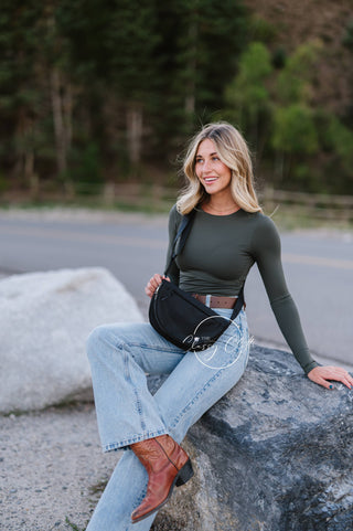 Margot Moon Belt Bag – Taupe, Black, Mocha & Blush | Nylon Crossbody