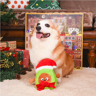 HugSmart Pet - Happy Woofmas | Santa Avocado - Dog Plush Toy