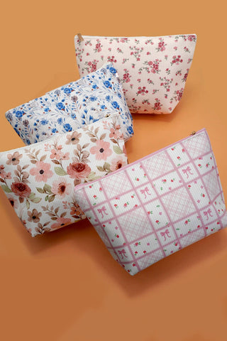 Floral Cottagecore Cosmetic Pouch – Travel Makeup & Toiletry Bag