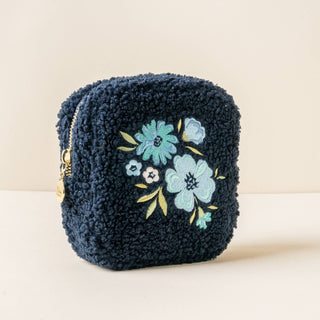 Teddy Pouch – Square Dainty Floral Navy | Sherpa Organizer
